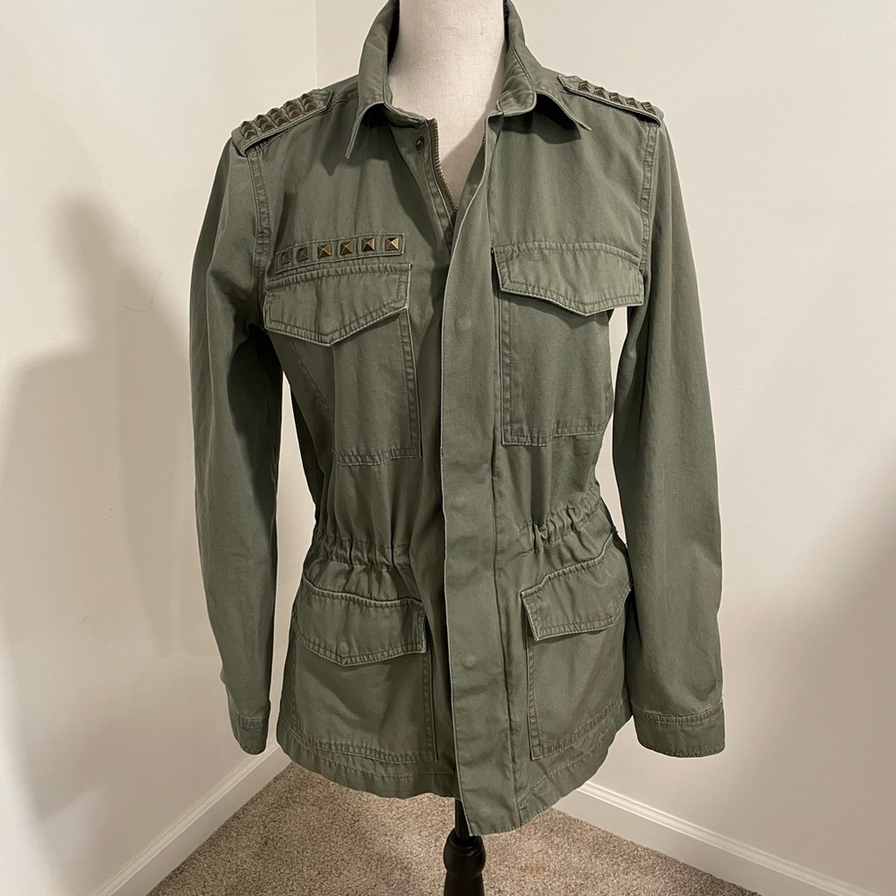 Olive Green Military Style Women's Jacket